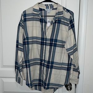 Blue & White Flannel